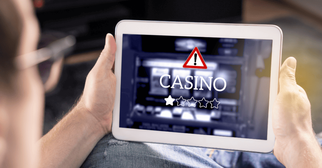 Nelegálne online casino - tablet mockup