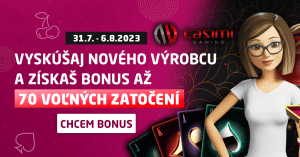 Nové hry od Casimi v SYNOT TIP Casino s bonusom 70 free spinov