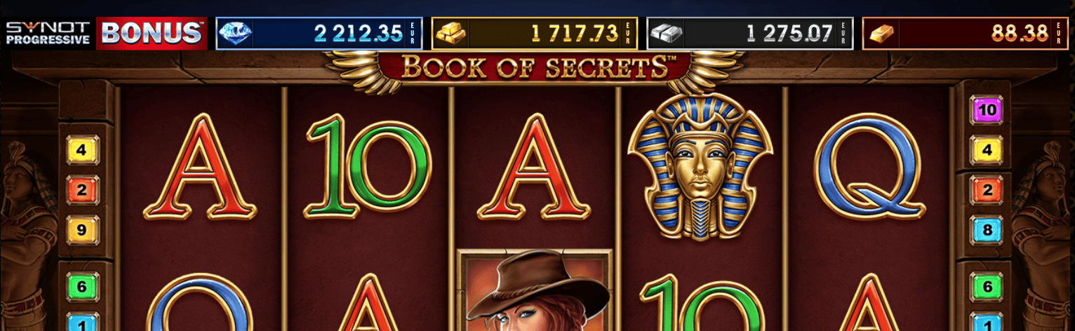 Jackpot SYNOT Progressive Bonus v automate Book of Secrets
