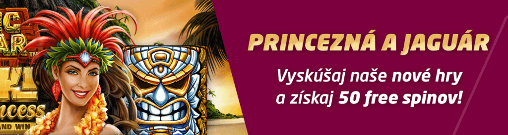 Princezná a jaguár - free spiny promoakcia v SYNOT TIP Casino