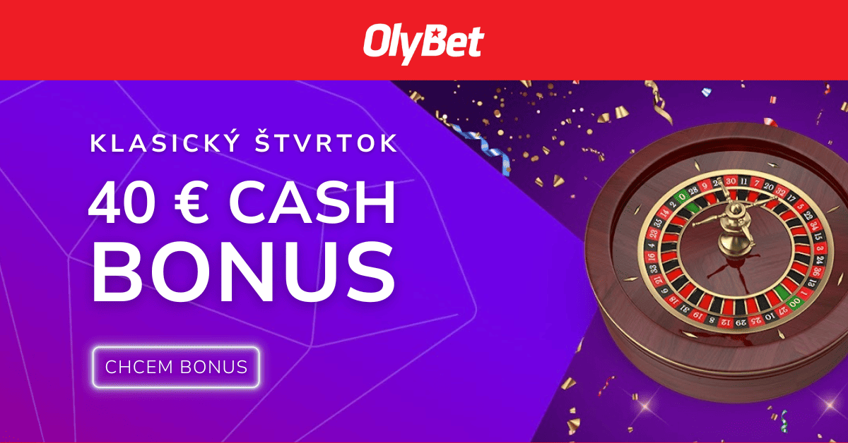 Klasický štvrtok - cash bonus 40 Eur za stolové hry v OlyBet Casino