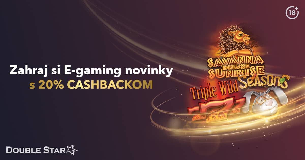 V DoubleStar Casino sú nové hry aj s cashbackom 20 %