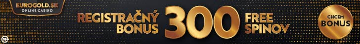 Eurogold Casino registračný bonus 300 free spinov - 728x90