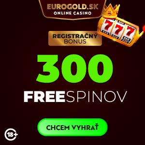 Eurogold casino nový registračný bonus 300 free spinov - 300x300