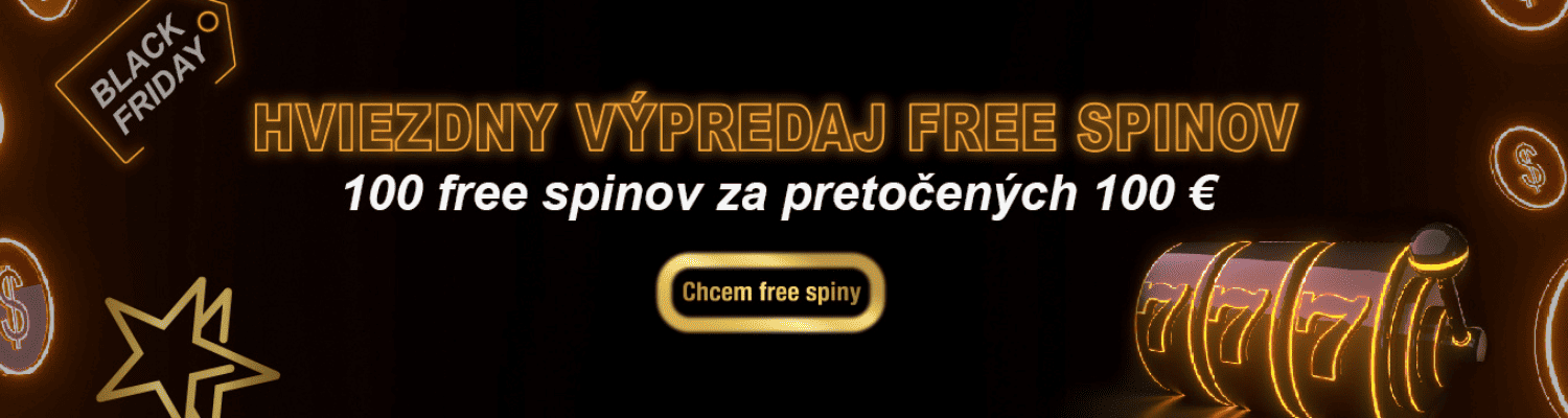 Black Friday bonus 100 free spinov v DoubleStar 2023 - promoakcia banner