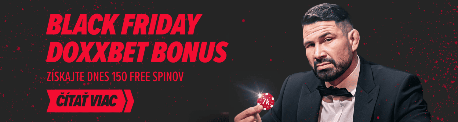 Black Friday bonus 150 free spinov v DOXXbet 2023 - promoakcia banner