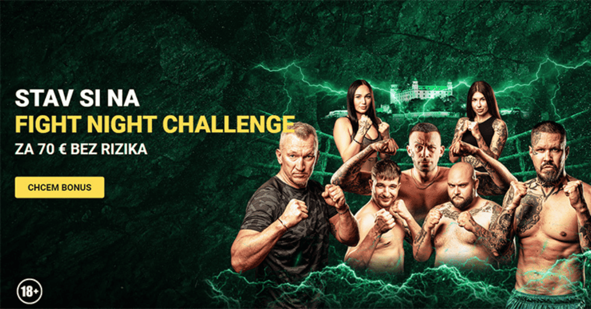 Získajte 70 € stávku bez rizika na Fight Night Challenge 5 s Fortunou!