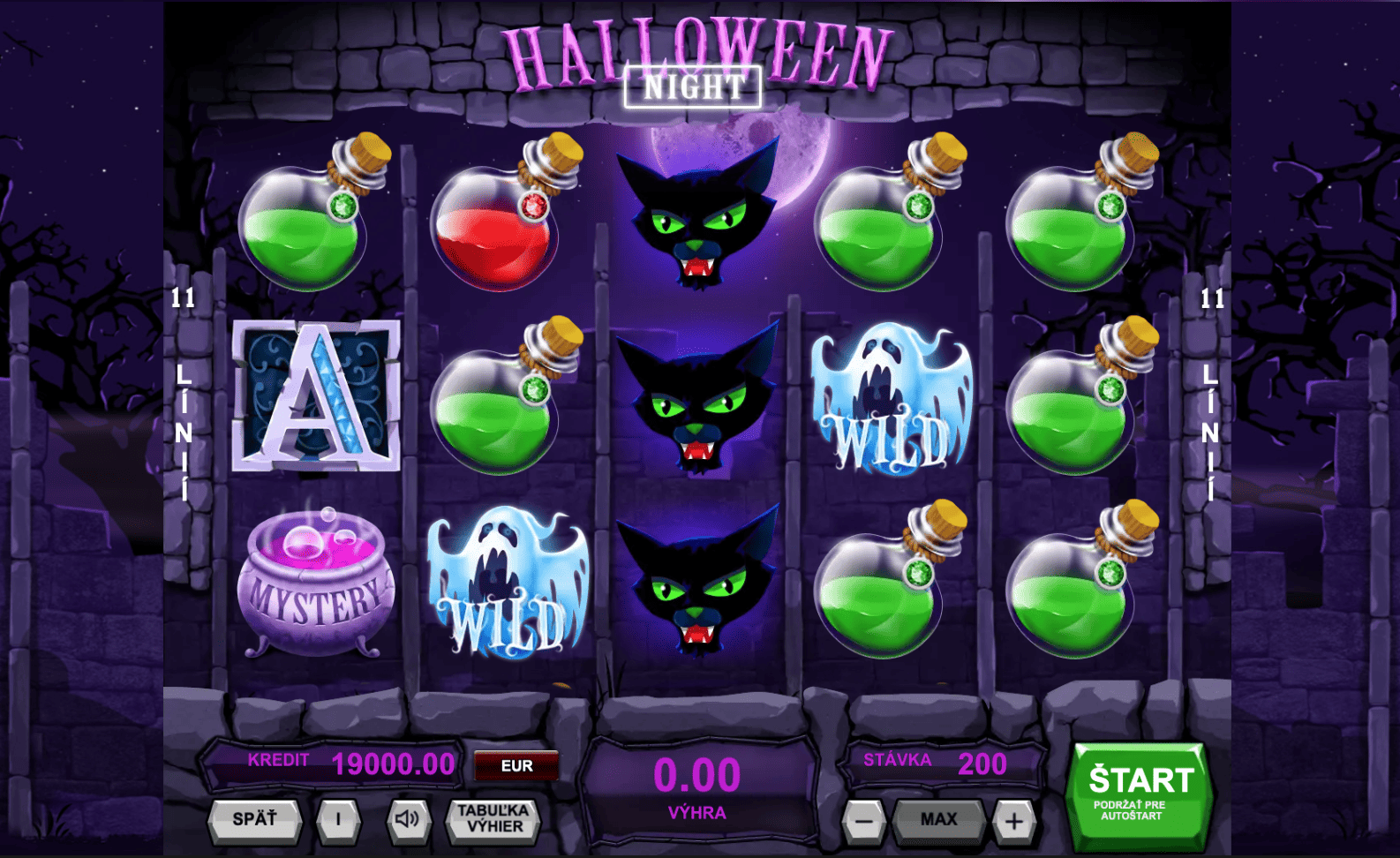 Online automat Halloween Night od Adell - ukážka valcov