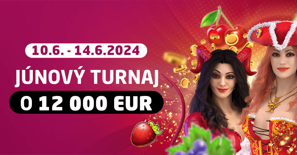 Júnový turnaj o 12 000 Eur v Synottip casino - jún 2024