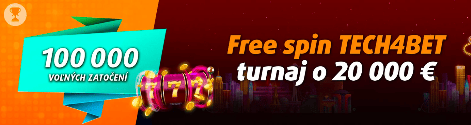 Freespin Tech4bet turnaj o 20 000 € + 100 000 free spinov v Tipsport casine