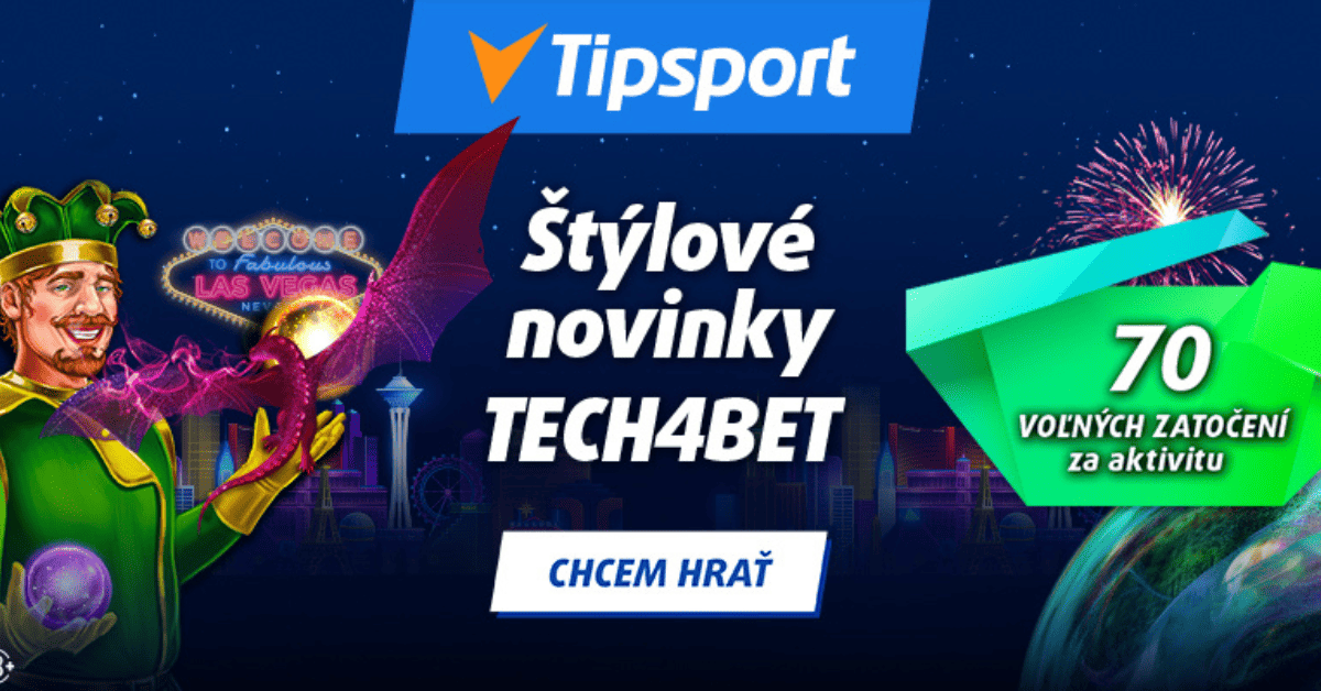Štýlové novinky od Tech4bet v Tipsport casine - free spiny