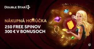 Nákupná horúčka v DoubleStar casine - 250 free spinov a 300 eur v bonusoch