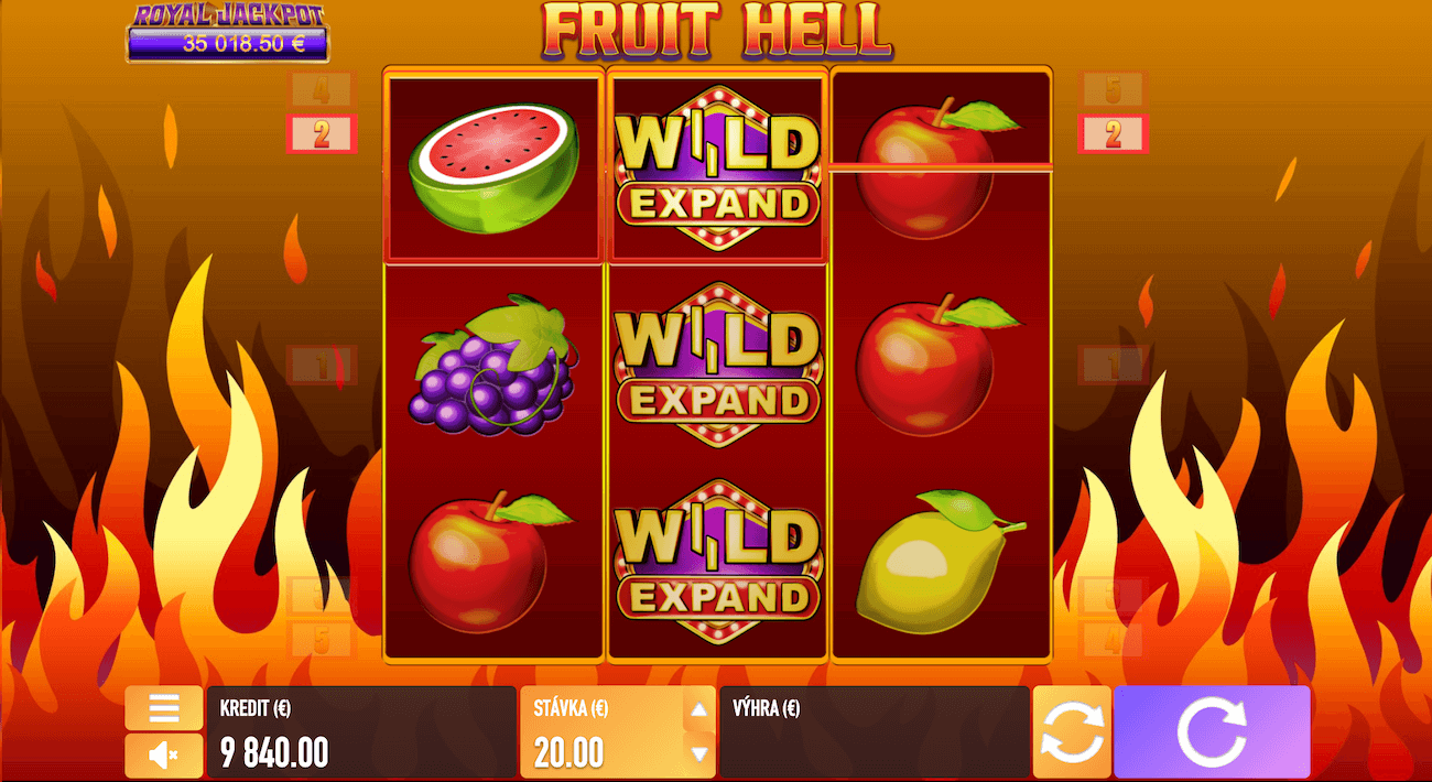 Expandujúci Wild symbol v automate Fruit Hell (Tech4bet)