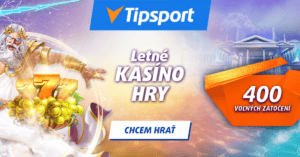 Letné kasíno hry v Tipsport casine - bonus 400 free spinov