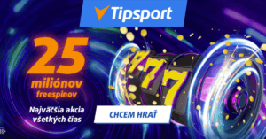 Tipsport Freespinmánia o 25 miliónov free spinov