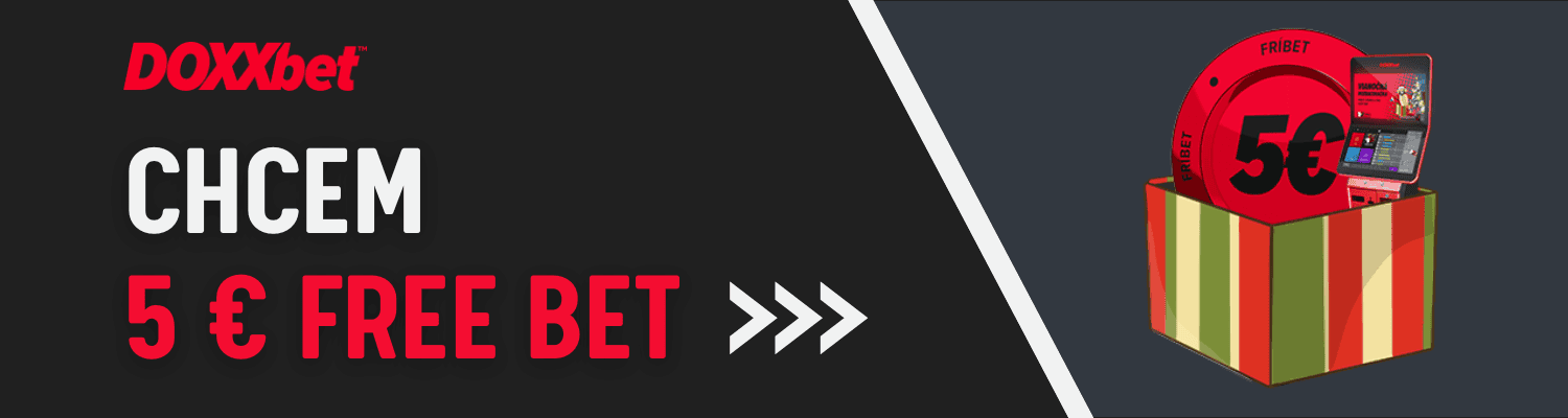 Doxxbet Vianočná rozbaľovačka - chcem 5 € freebet (online)