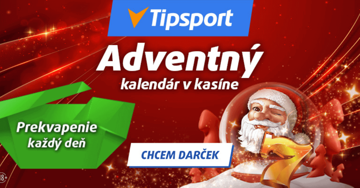 Tipsport casino Adventný kalendár 2024 - nový bonus každý deň