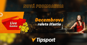 Decembrová ruleta šťastia v Tipsport live casine