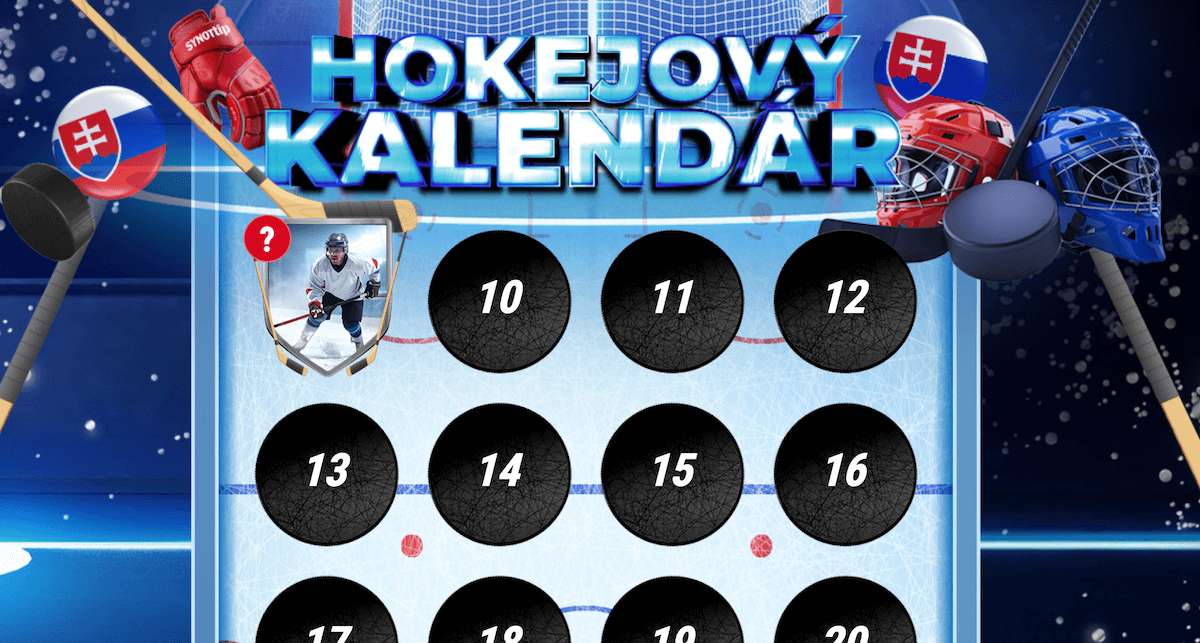 Náhľad bonusového kalendára k MS v hokeji 2025 v Synottip