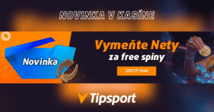 Novinka v Tipsporte - Nety sa dajú vymeniť za free spiny