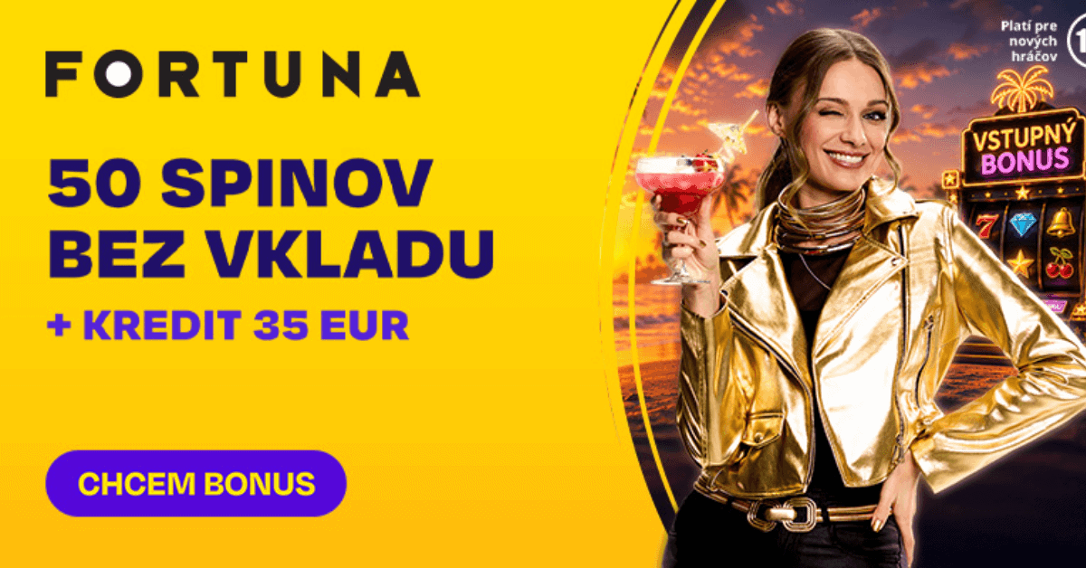 Fortuna vstupný bonus 50 spinov bez vkladu + 35 € kredit (2026)